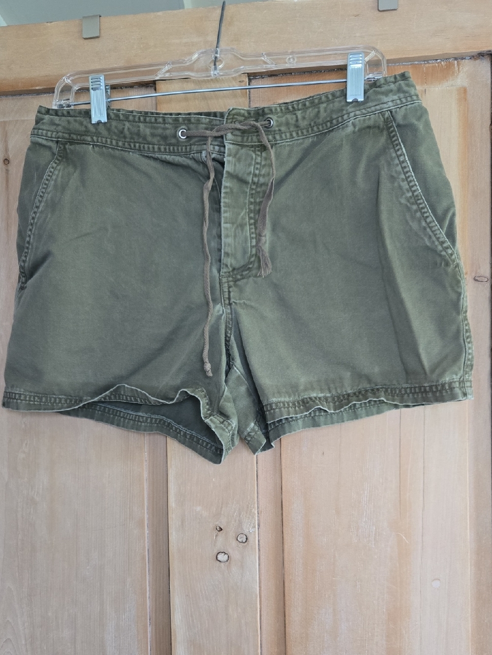 J. Crew Olive Green Flat Front Drawstring Shorts